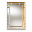 Modern European furniture - Gold Bamboo Accent Wall Mirror - www.oroa.com