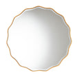 Hospitality furniture - Gold Scalloped Round Mirror - www.oroatrade.com