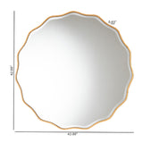 Hospitality furniture - Gold Scalloped Round Mirror - www.oroatrade.com