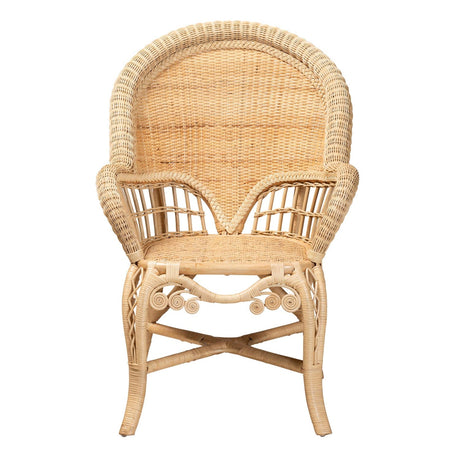 Modern European furniture - Woven Natural Rattan Accent Chair - www.oroa.com