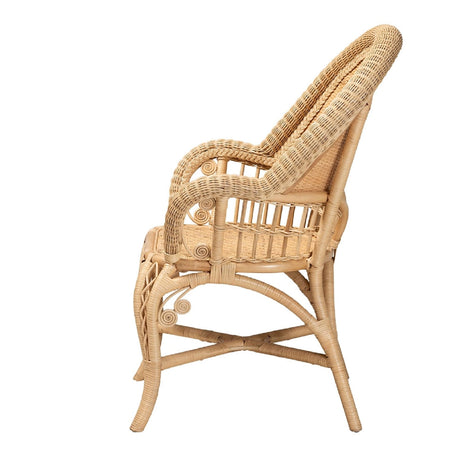 Modern European furniture - Woven Natural Rattan Accent Chair - www.oroa.com