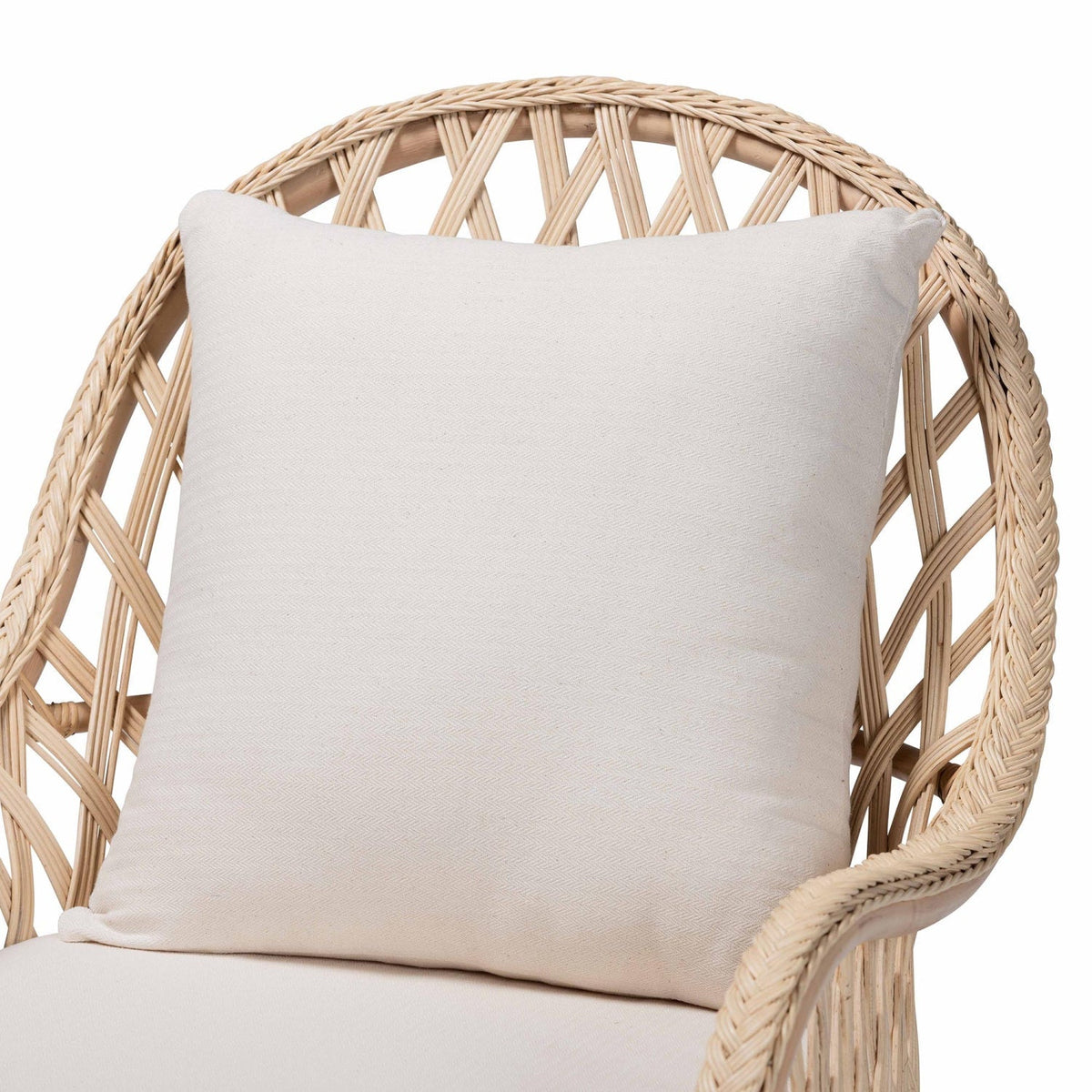 Modern European furniture - Braided Rattan Padded Lounge Chair - www.oroa.com