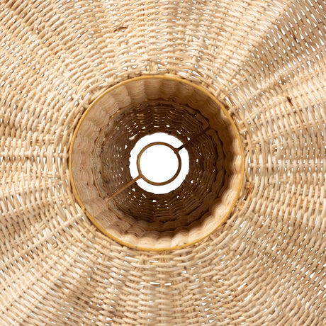 Modern European furniture - Scalloped Natural Rattan Pendant Lamp - www.oroa.com