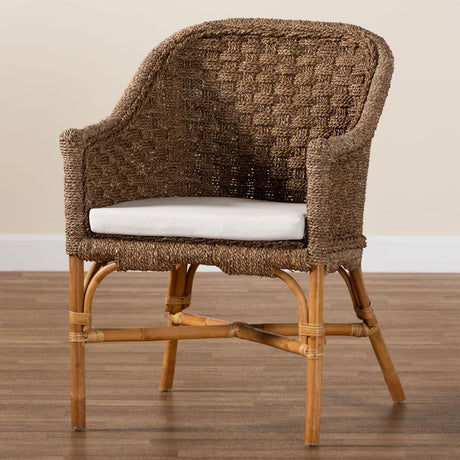 Modern European furniture - Woven Seagrass Bohemian Accent Chair - www.oroa.com