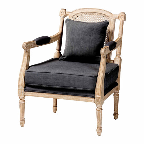 Modern European furniture - Carved Wood Framed Accent Chair - www.oroa.com