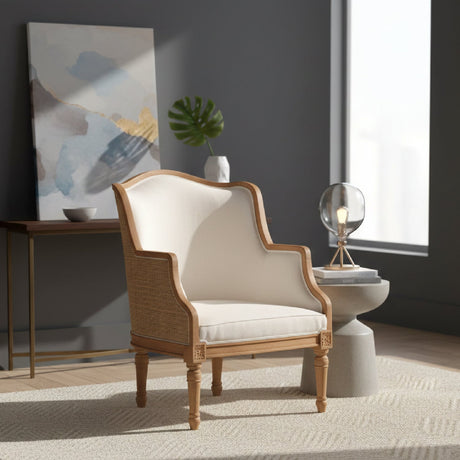 Modern European furniture - Woven Rattan French Accent Chair - www.oroa.com