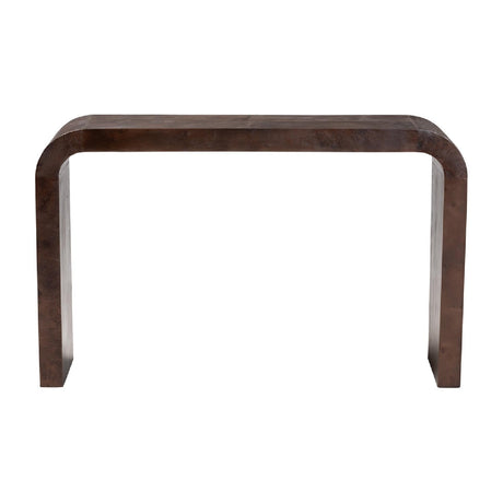 Modern European furniture - Burl Wood Waterfall Console Table - www.oroa.com