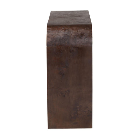 Modern European furniture - Burl Wood Waterfall Console Table - www.oroa.com
