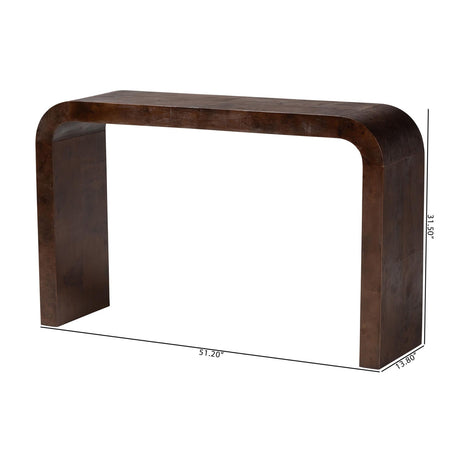 Modern European furniture - Burl Wood Waterfall Console Table - www.oroa.com