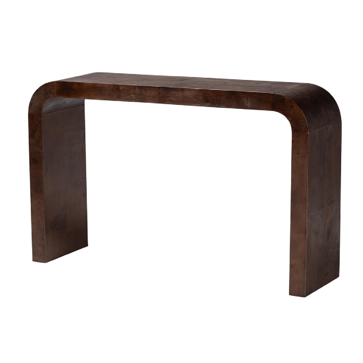 Modern European furniture - Burl Wood Waterfall Console Table - www.oroa.com