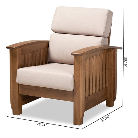 Modern European furniture - Wooden Mission Style Lounge Chair - www.oroa.com