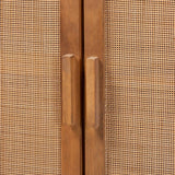 Modern European furniture - 2 Door Rattan Accent Cabinet - www.oroa.com