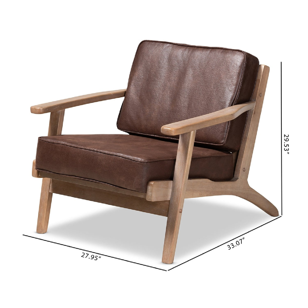 Modern European furniture - Oak Framed Lounge Chair - www.oroa.com