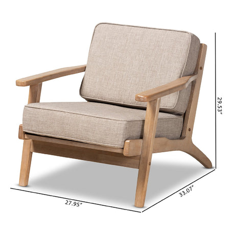 Modern European furniture - Oak Framed Lounge Chair - www.oroa.com