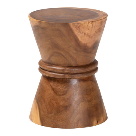 Modern European furniture - Suar Wood Hourglass Side Table - www.oroa.com