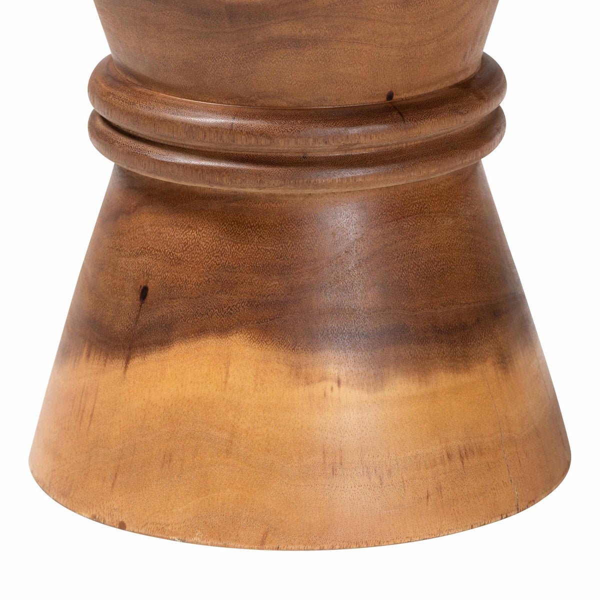 Modern European furniture - Suar Wood Hourglass Side Table - www.oroa.com