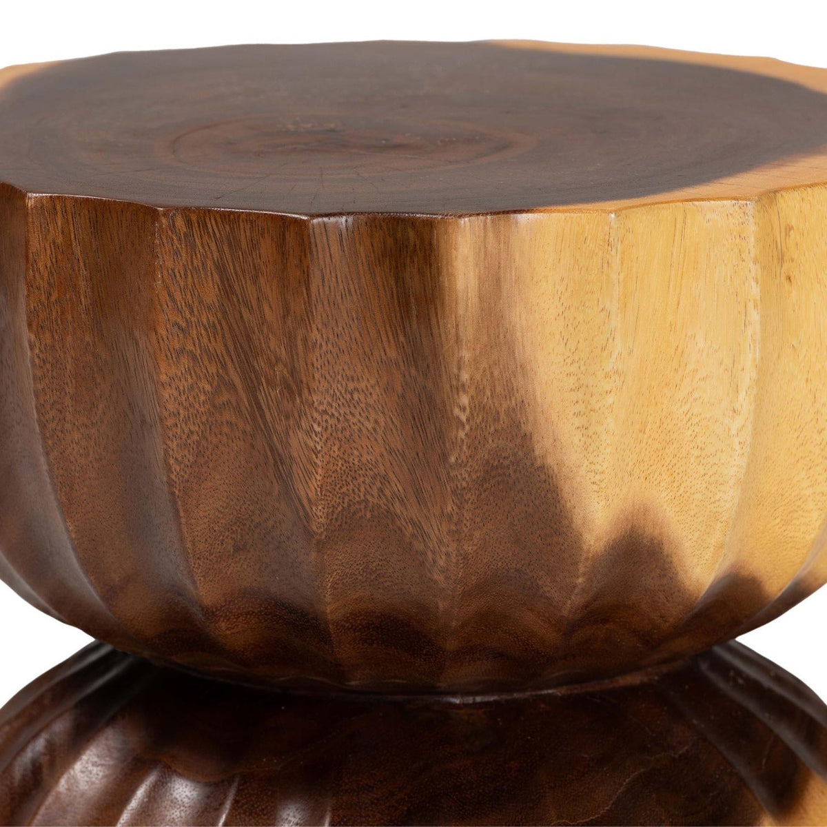 Modern European furniture - Hourglass Wooden Side Table - www.oroa.com