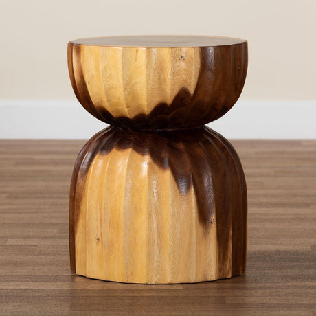 Modern European furniture - Hourglass Wooden Side Table - www.oroa.com