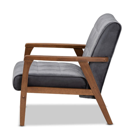 Modern European furniture - Tufted Velvet Accent Chair - www.oroa.com
