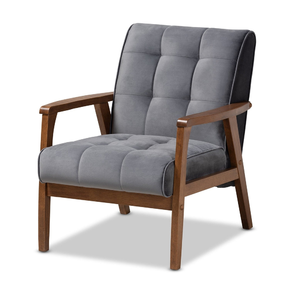 Modern European furniture - Tufted Velvet Accent Chair - www.oroa.com