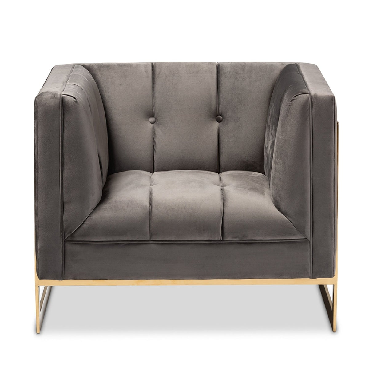 Modern European furniture - Button Tufted Velvet Accent Chair - www.oroa.com
