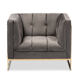 Modern European furniture - Button Tufted Velvet Accent Chair - www.oroa.com