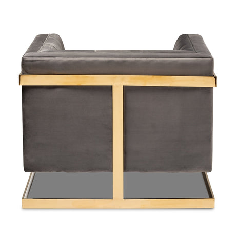 Modern European furniture - Button Tufted Velvet Accent Chair - www.oroa.com