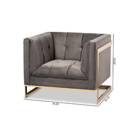 Modern European furniture - Button Tufted Velvet Accent Chair - www.oroa.com
