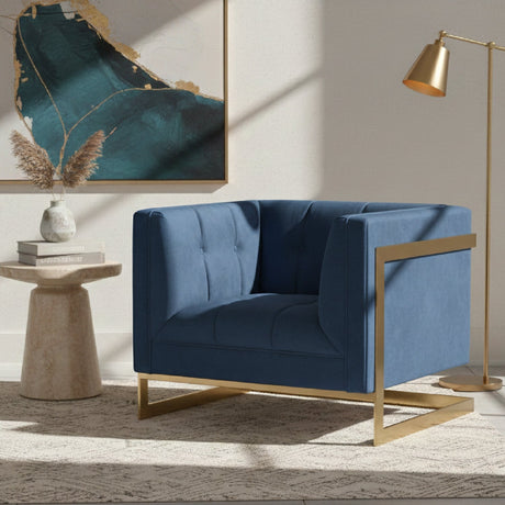 Modern European furniture - Button Tufted Velvet Accent Chair - www.oroa.com