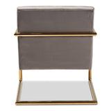 Modern European furniture - Velvet Cantilevered Lounge Chair - www.oroa.com