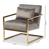 Modern European furniture - Velvet Cantilevered Lounge Chair - www.oroa.com