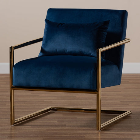 Modern European furniture - Velvet Cantilevered Lounge Chair - www.oroa.com