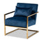 Modern European furniture - Velvet Cantilevered Lounge Chair - www.oroa.com