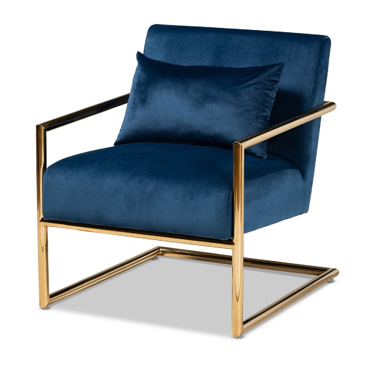 Modern European furniture - Velvet Cantilevered Lounge Chair - www.oroa.com