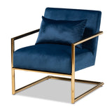 Modern European furniture - Velvet Cantilevered Lounge Chair - www.oroa.com