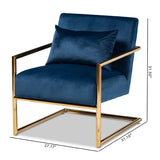 Modern European furniture - Velvet Cantilevered Lounge Chair - www.oroa.com