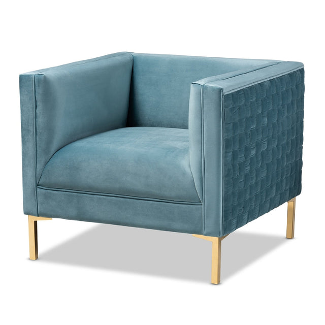 Modern European furniture - Woven Velvet Accent Chair - www.oroa.com