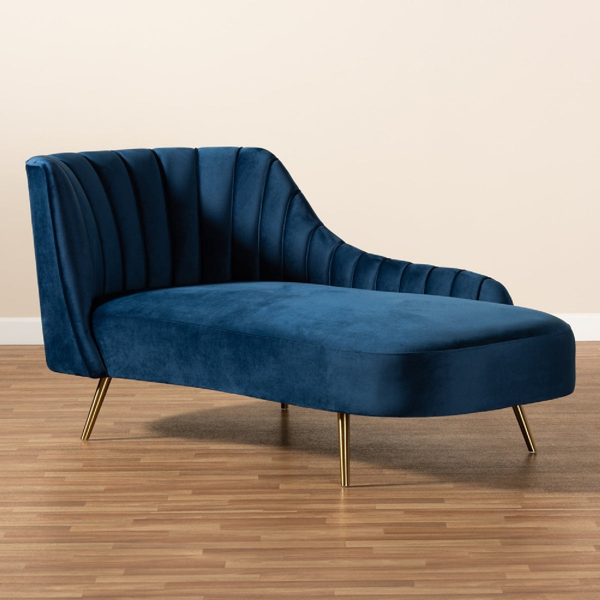 Modern European furniture - Blue Velvet Chaise - www.oroa.com