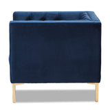 Modern European furniture - Button Tufted Velvet Lounge Chair - www.oroa.com