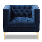 Modern European furniture - Button Tufted Velvet Lounge Chair - www.oroa.com