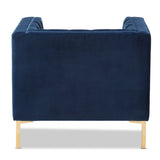 Modern European furniture - Button Tufted Velvet Lounge Chair - www.oroa.com
