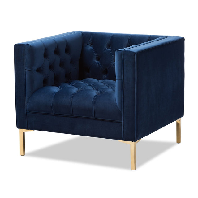 Modern European furniture - Button Tufted Velvet Lounge Chair - www.oroa.com