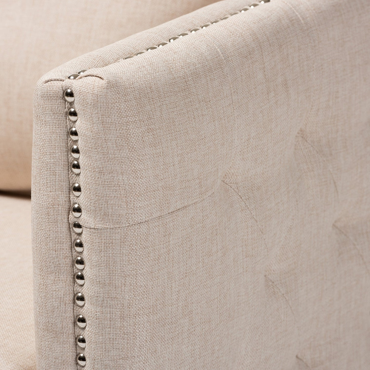 Modern European furniture - Tufted Beige Swivel Chair - www.oroa.com