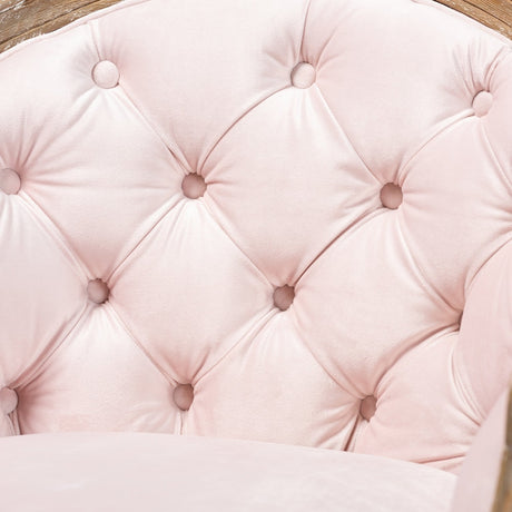 Modern European furniture - Tufted Pink Velvet Accent Chair - www.oroa.com