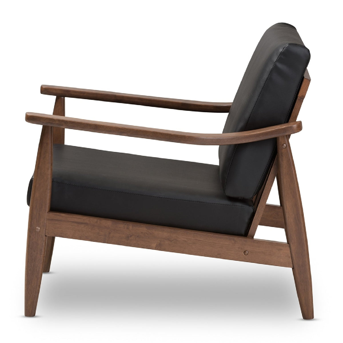 Modern European furniture - Walnut Framed Lounge Chair - www.oroa.com