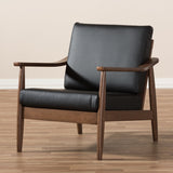 Modern European furniture - Walnut Framed Lounge Chair - www.oroa.com