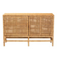 Modern European furniture - Mahogany Framed Rattan Cabinet - www.oroa.com