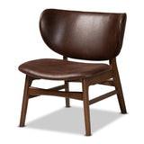 Modern European furniture - Brown Leather Effect Accent Chair  - www.oroa.com
