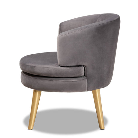 Modern European furniture - Round Velvet Accent Chair - www.oroa.com