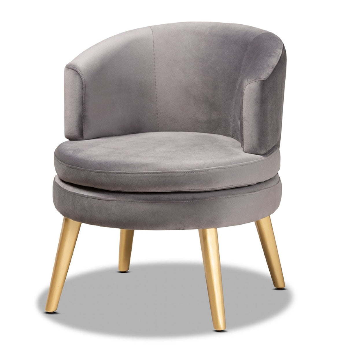 Modern European furniture - Round Velvet Accent Chair - www.oroa.com